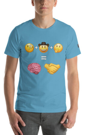 the brain trust on a shirt: emojified (mens)