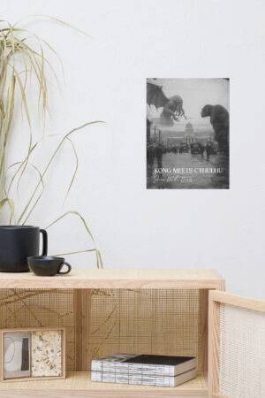 kong vs cthulhu photographic poster (12x16)
