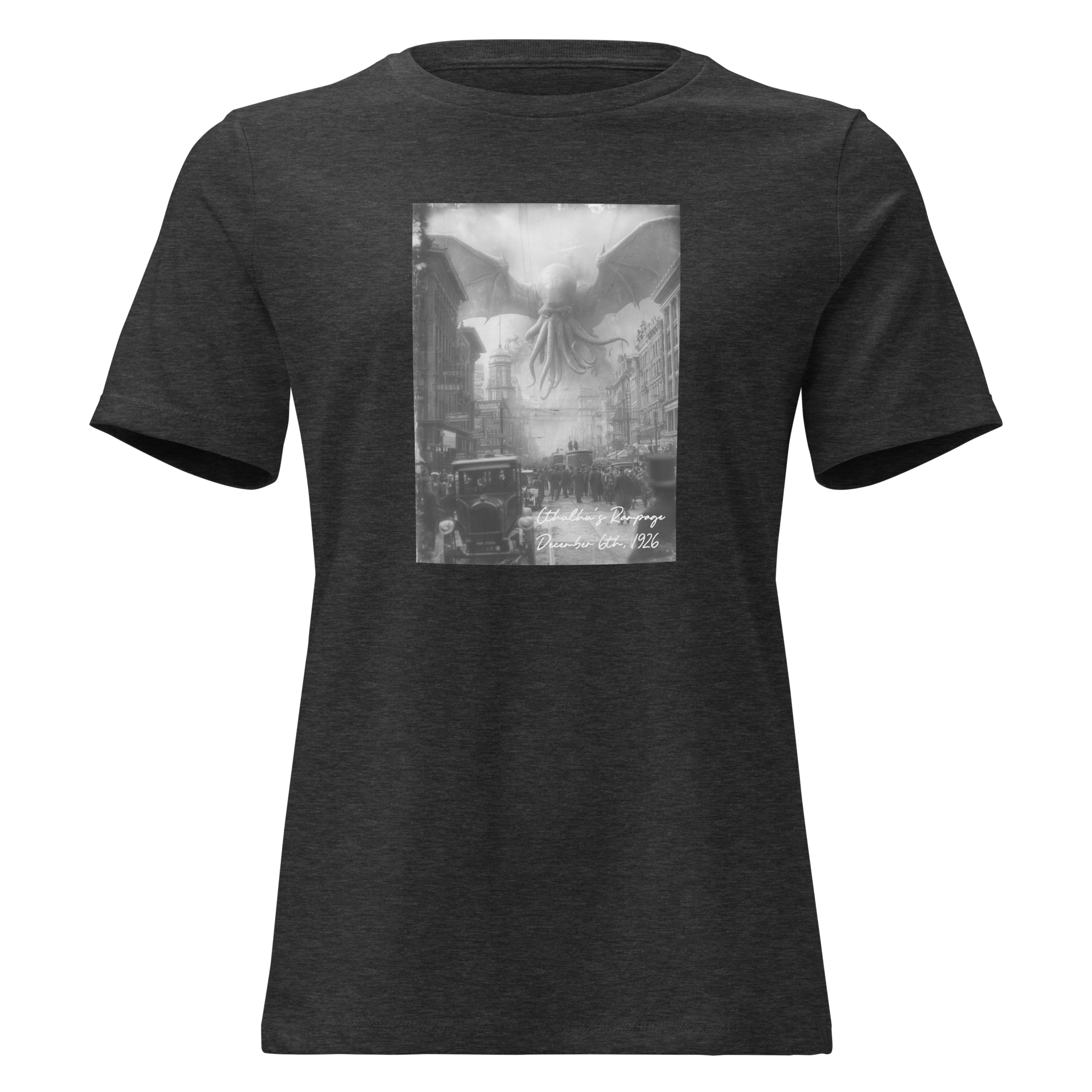 cthulhu's rampage t shirt (womens) cthulhu's rampage t shirt (womens)