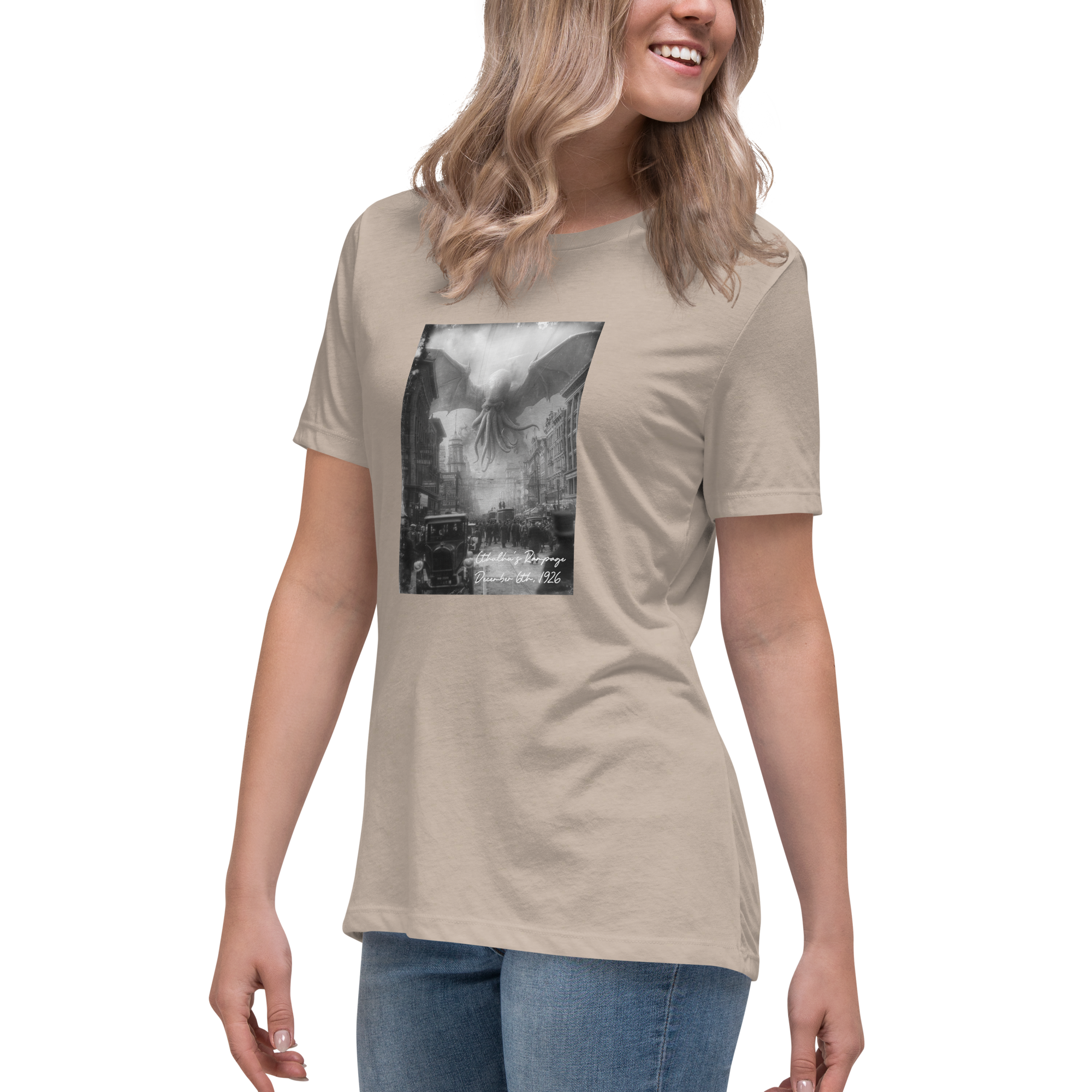 cthulhu's rampage t shirt (womens) cthulhu's rampage t shirt (womens)