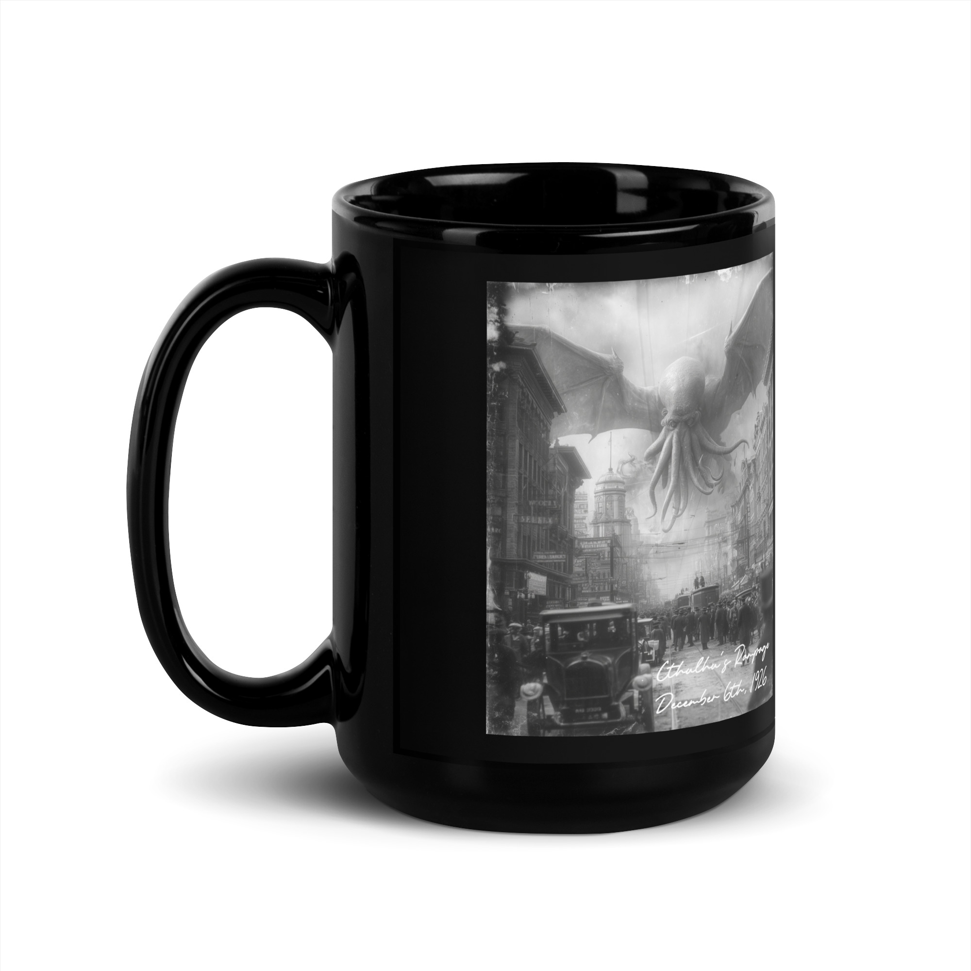 cthulhu's rampage on a mug cthulhu's rampage on a mug