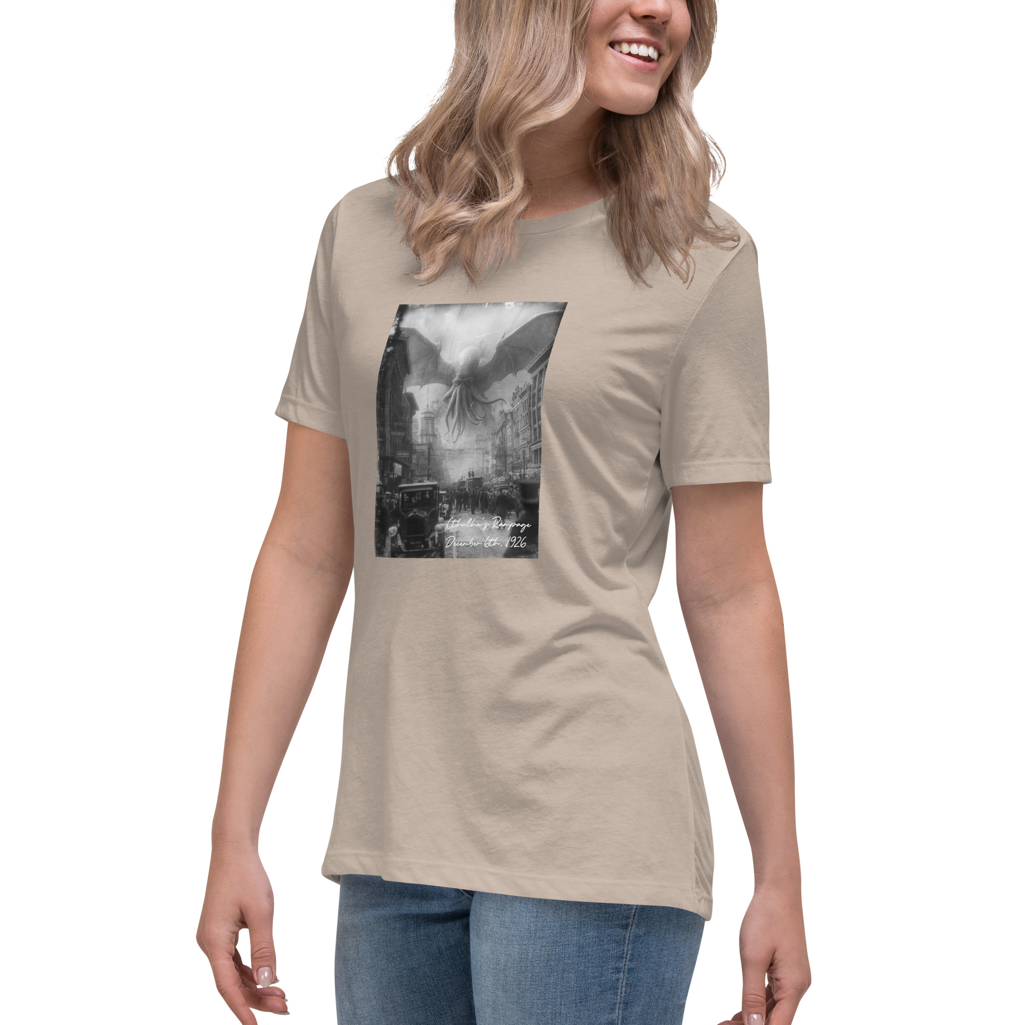 cthulhu's rampage t shirt (womens) cthulhu's rampage t shirt (womens)